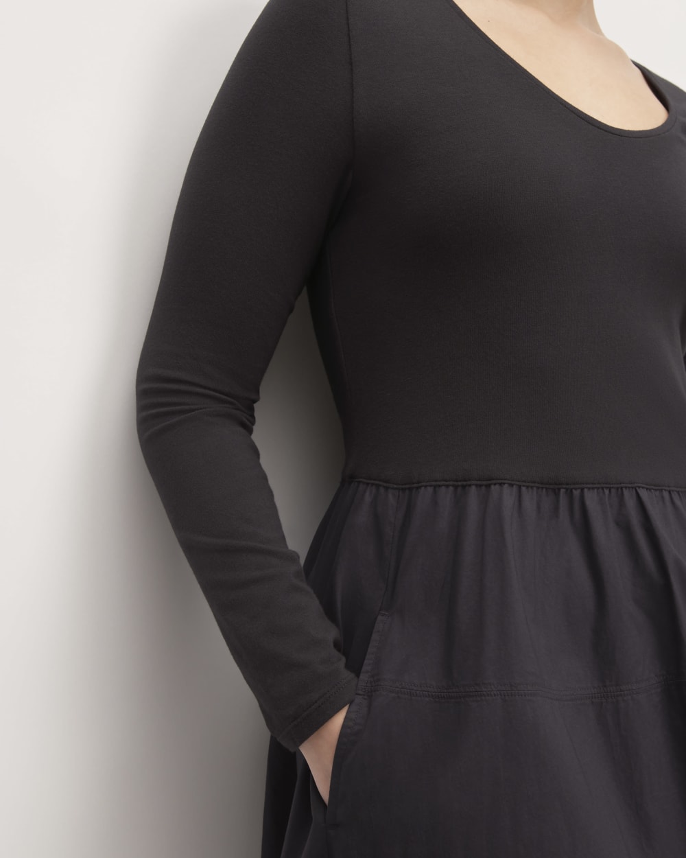 The Long-Sleeve Riviera Dress | Black