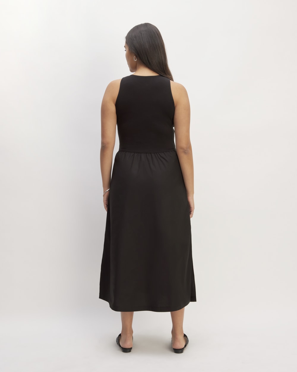 The Supima® High-Neck Riviera Dress | Black