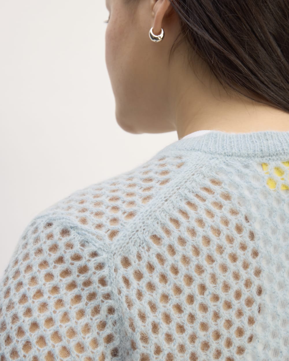 The Everlane x Marques' Almeida Alpaca Mesh Cardigan | Mist
