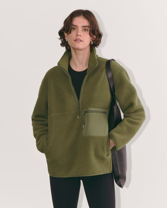 The ReNew Fleece Oversized Half-Zip | Kalamata