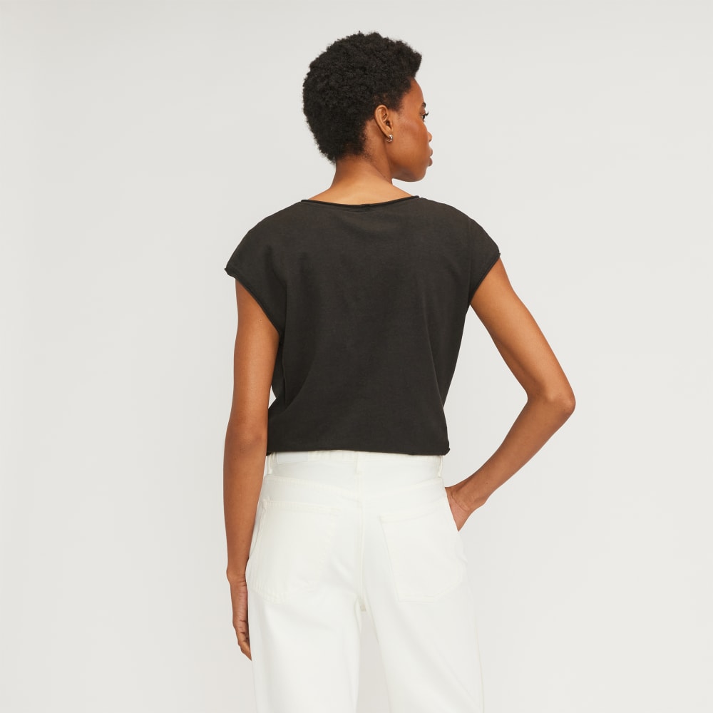 The Hemp Scoop-Neck Muscle Tee | Black