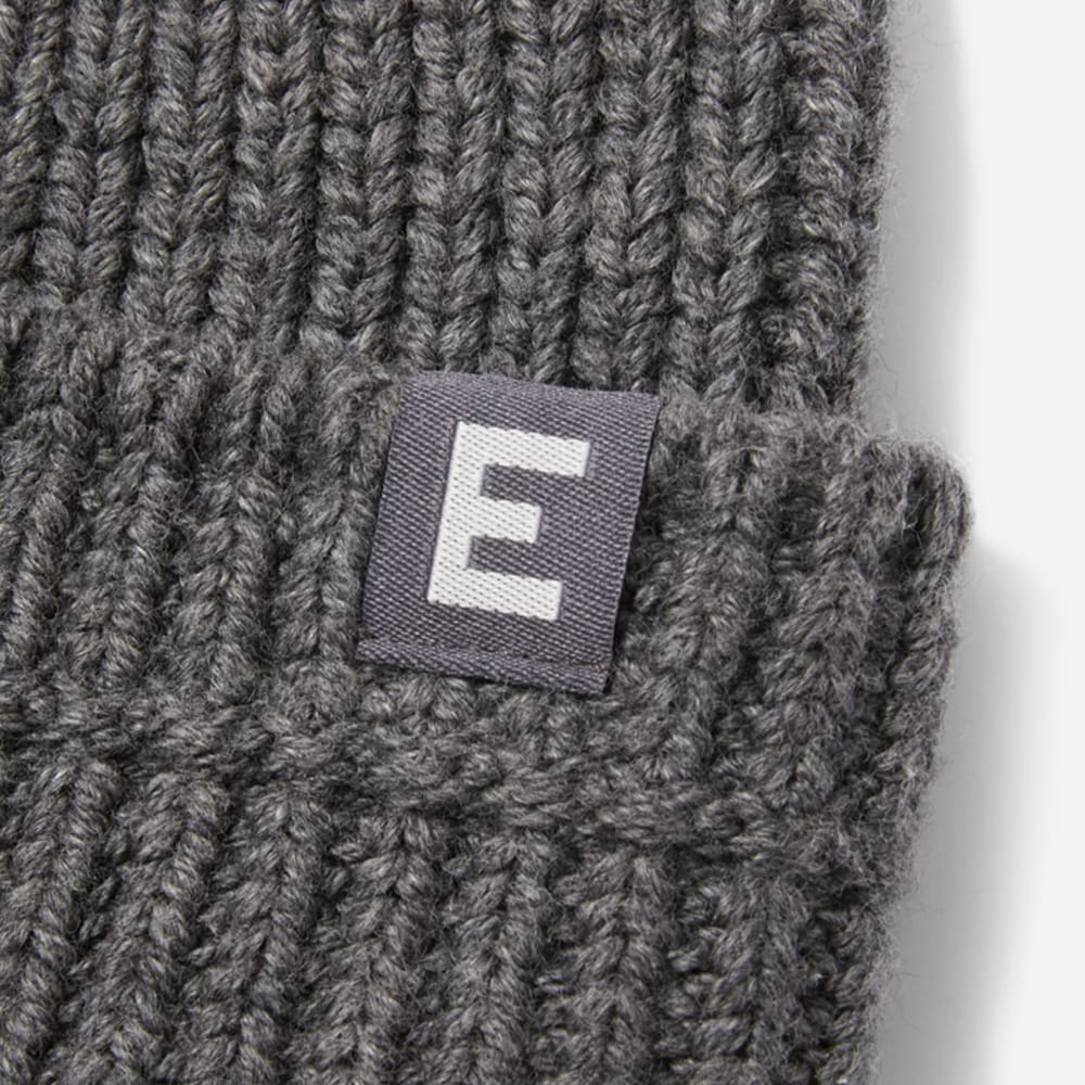 The Organic Cotton Chunky Beanie | Heathered Charcoal