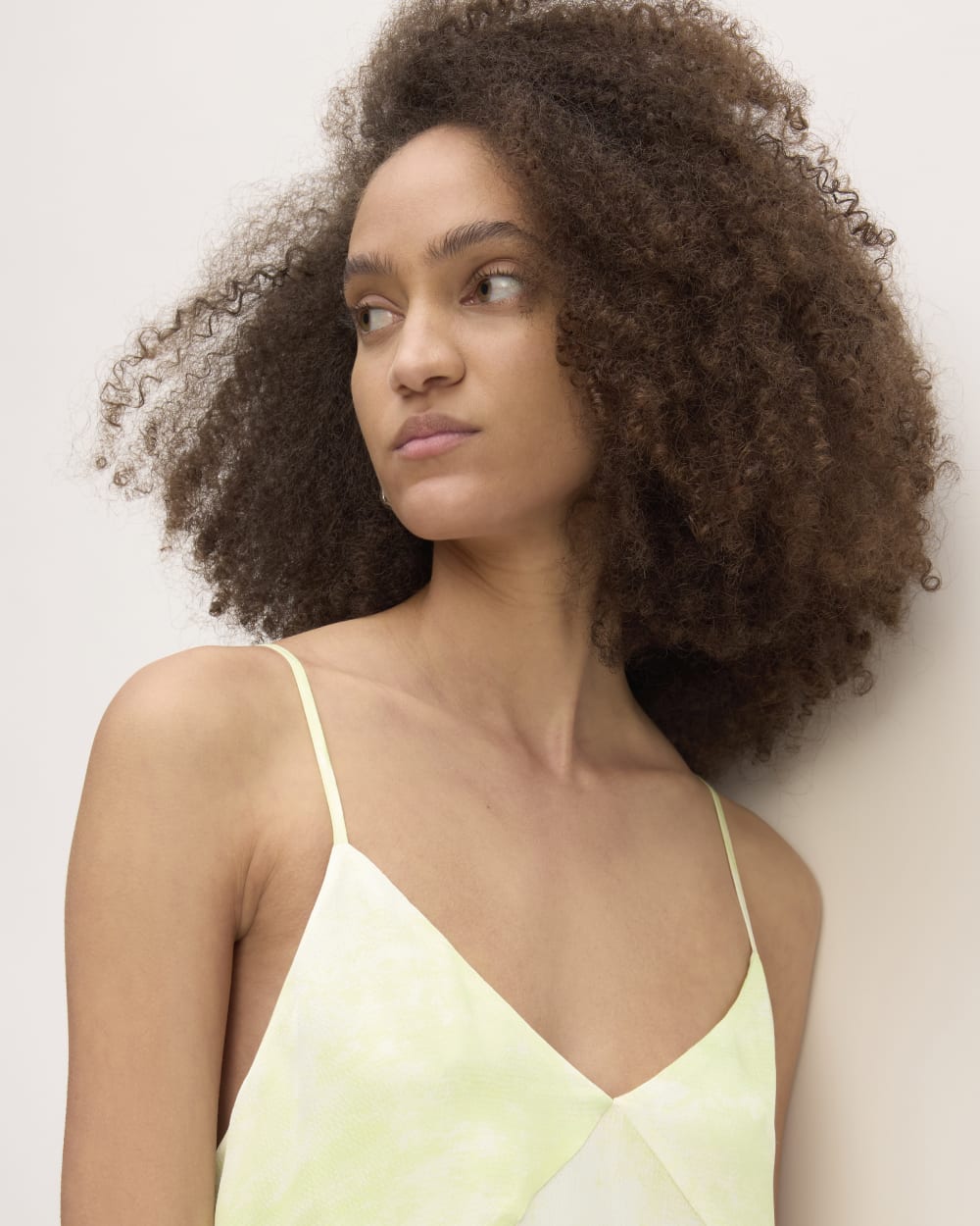 The Everlane x Marques' Almeida Satin Tie-Dye Dress | Seafoam Tie-Dye