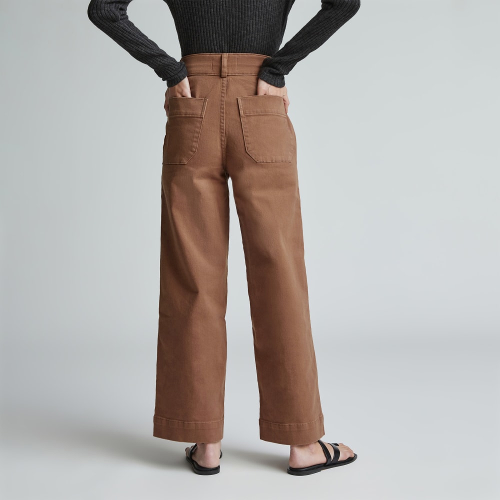 The Organic Wide-Leg Pant | Carob Brown