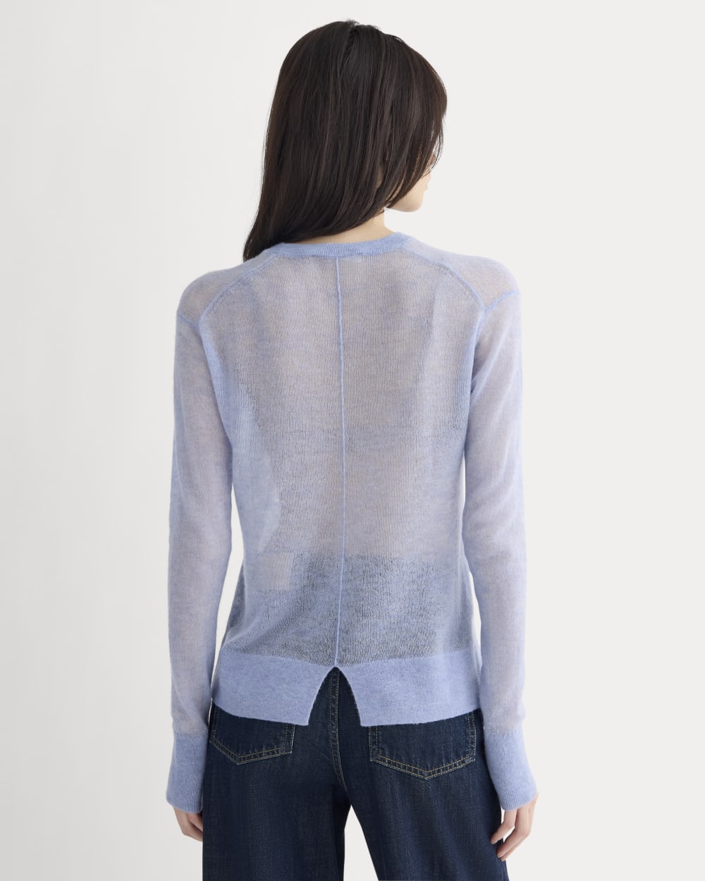 The Air Alpaca™ Relaxed Crew Top | Soft Blue