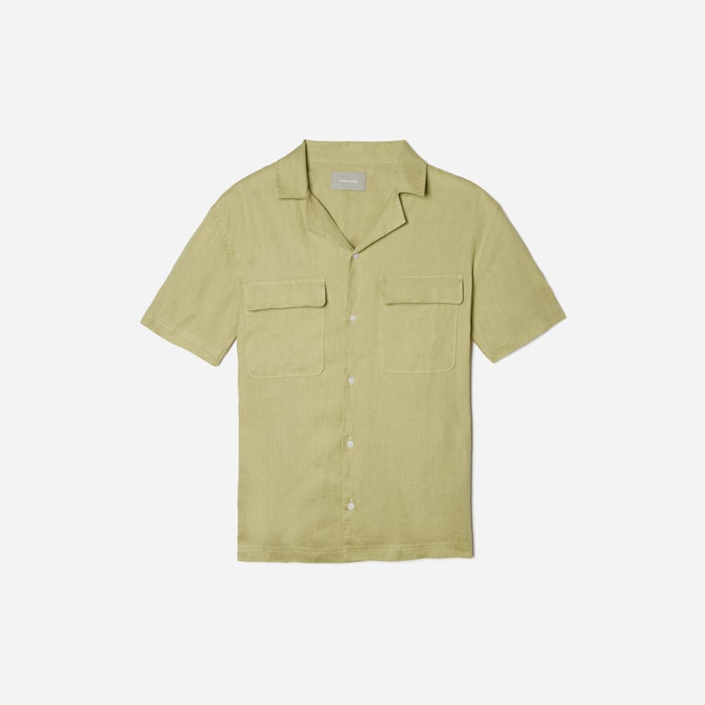 The Resort Shirt in Linen | Leek