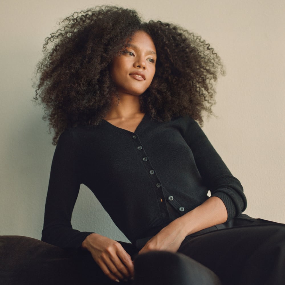 The Luxe Merino Cardigan | Black