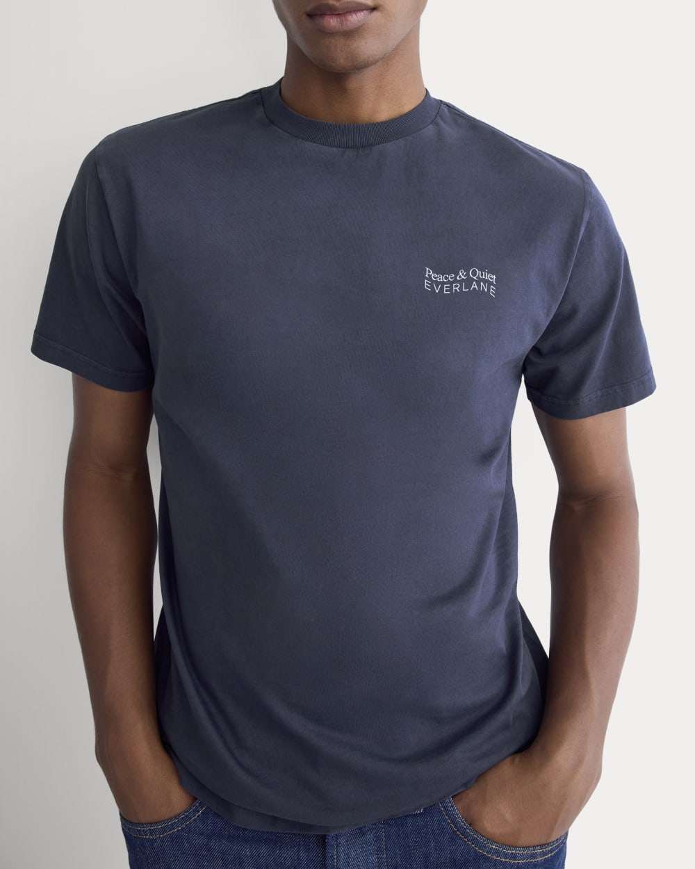 Everlane x Peace and Quiet Crest Graphic Tee |  Navy