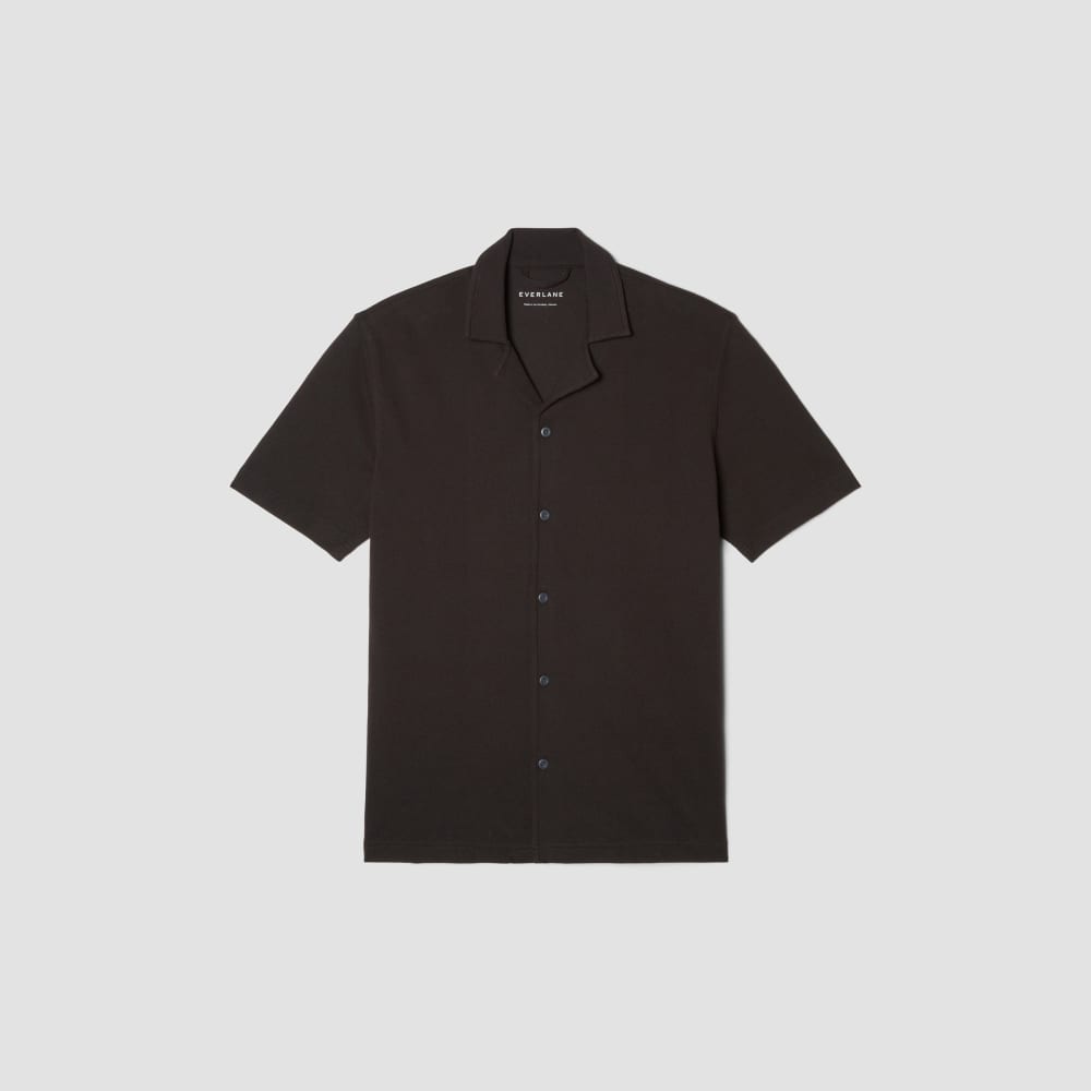 The Pique Short-Sleeve Shirt | Black