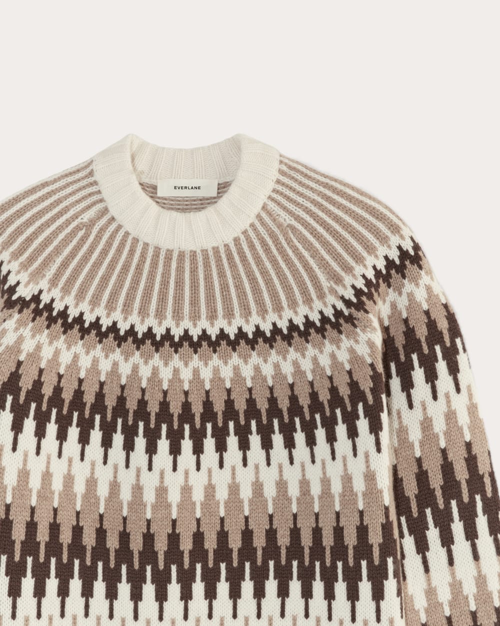 The Fair Isle Crew | Bone / Brown Fair Isle