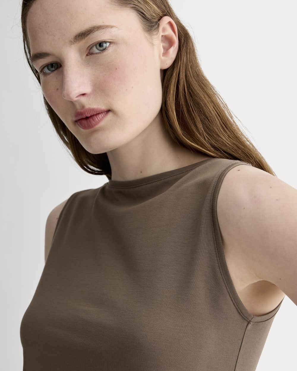 The Form Boatneck Tank | Deep Taupe