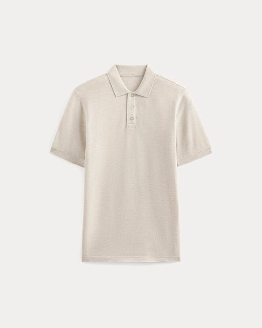 The Pique Polo | Heathered Oat