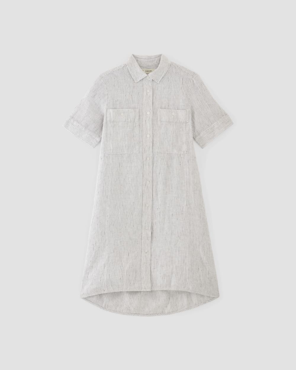 The Daytripper Dress in Linen | White / Black
