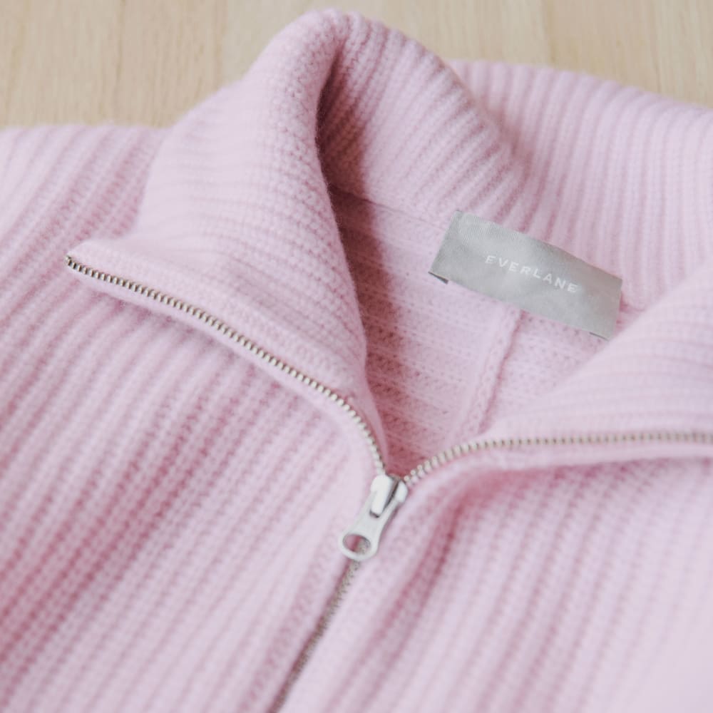 The Half-Zip Sweater in Luxe Merino | Light Lilac