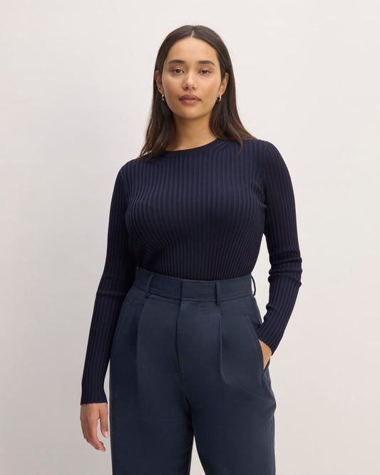 The Viscose Knit Crew | Navy
