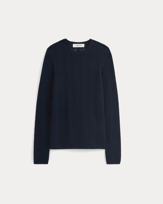 The Pointelle Crew in Ultrasoft Merino | Navy
