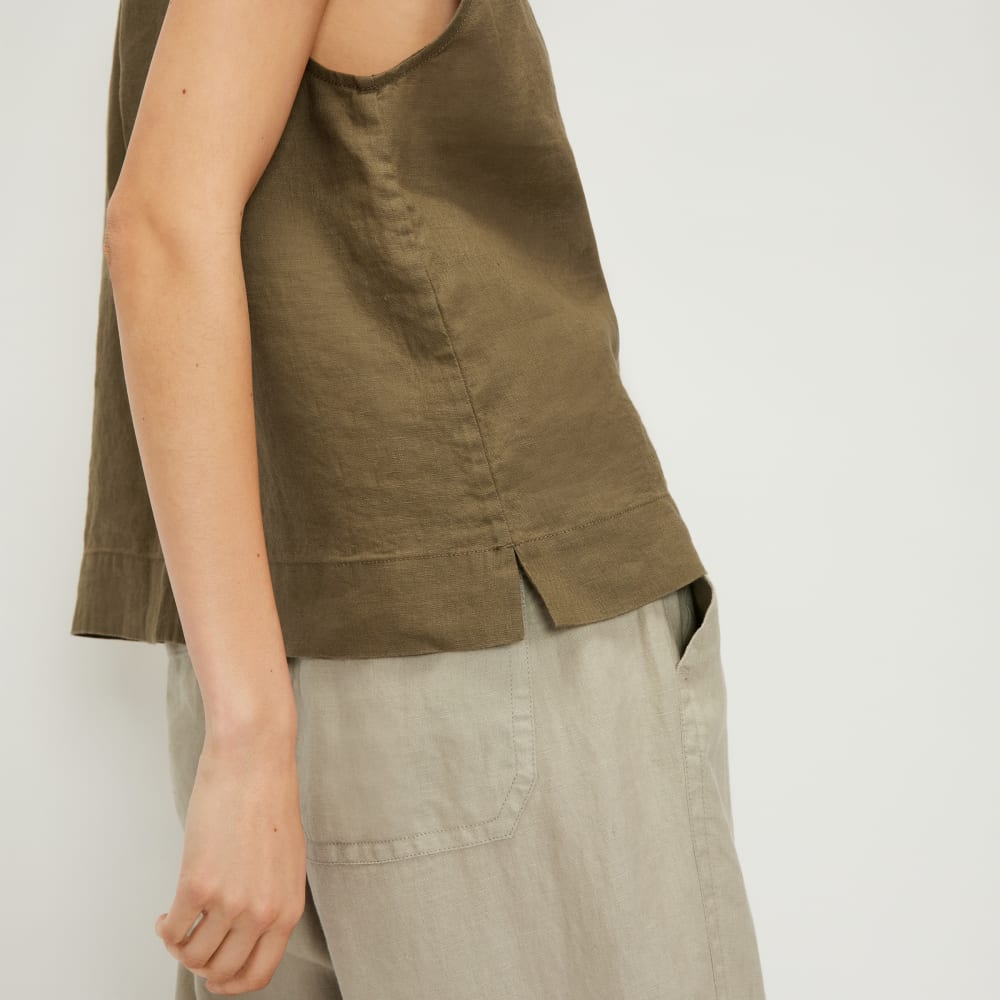 The Linen High-Neck Tank | Kalamata