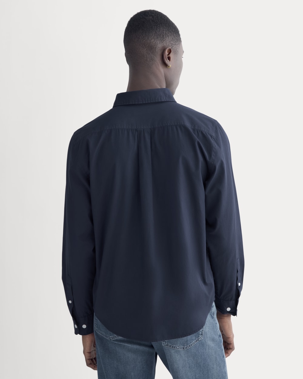 Washed Poplin Shirt | Navy