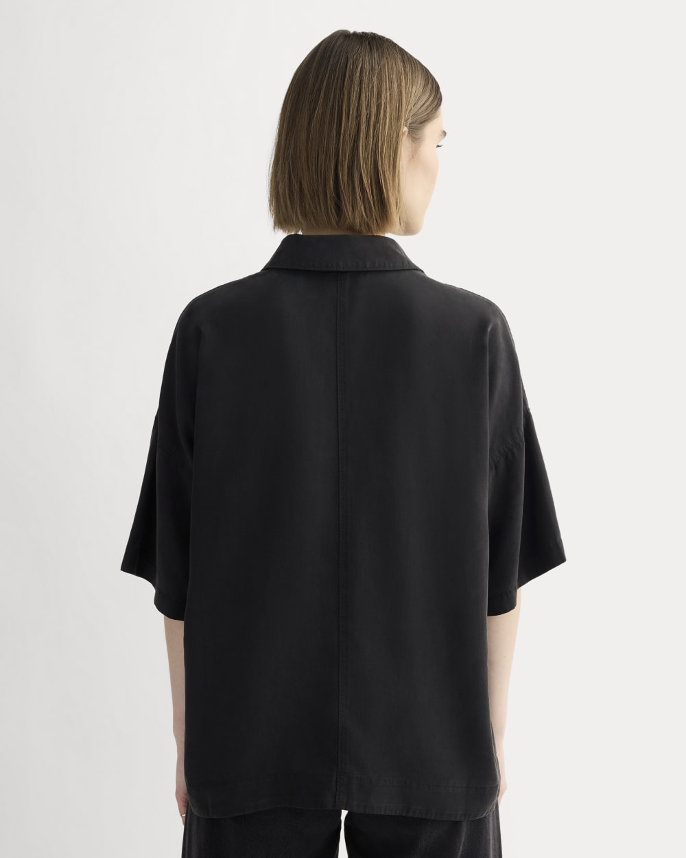 The Short-Sleeve Square Shirt in Butterlite | Black