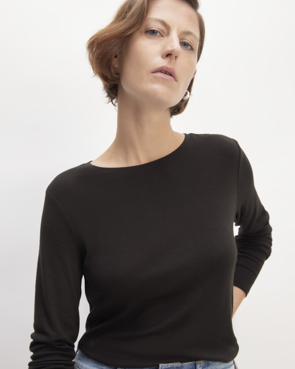 The Long-Sleeve Tee in Butterluxe | Black