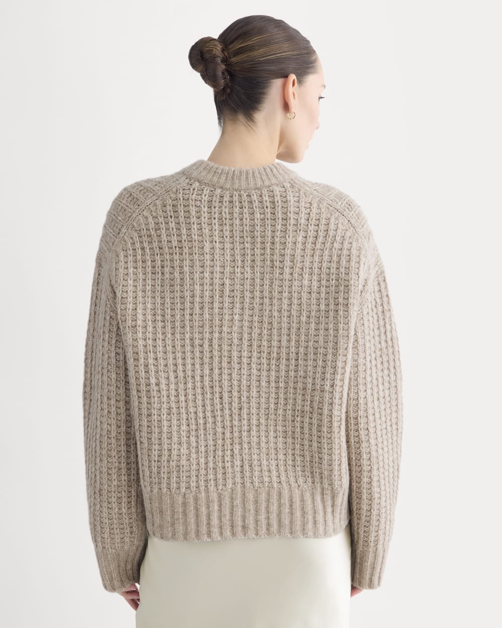 Waffle Sweater in Cloud | Heathered Oatmeal