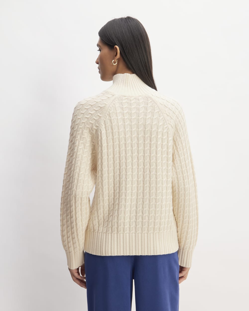 The Cotton Merino Cable Turtleneck | Canvas