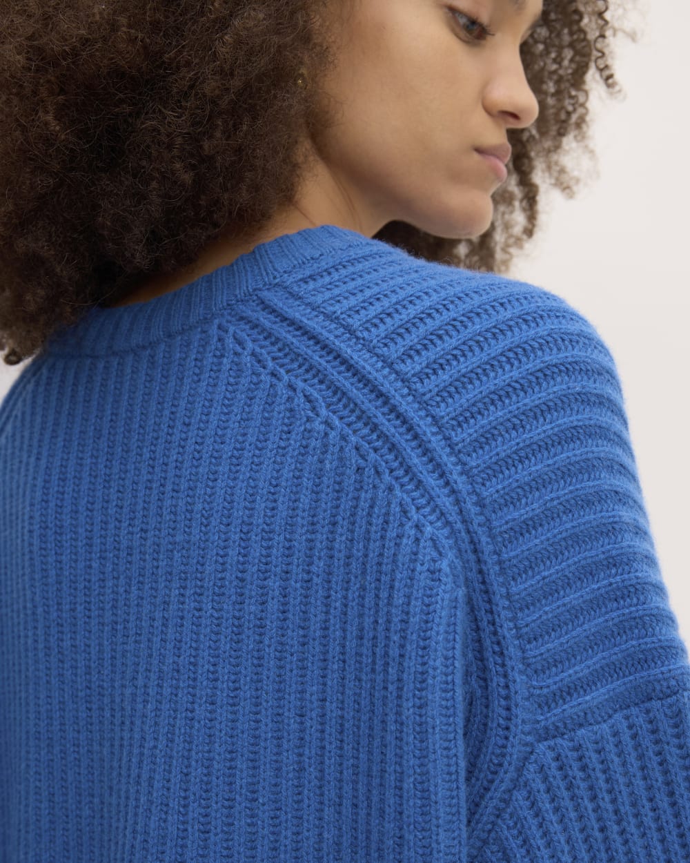 The Everlane x Marques' Almeida Oversized Cashmere Crew | Lapis Blue