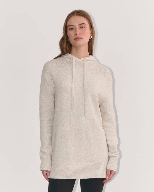 The Oversized Hoodie in Plush Cotton | Heathered Oat
