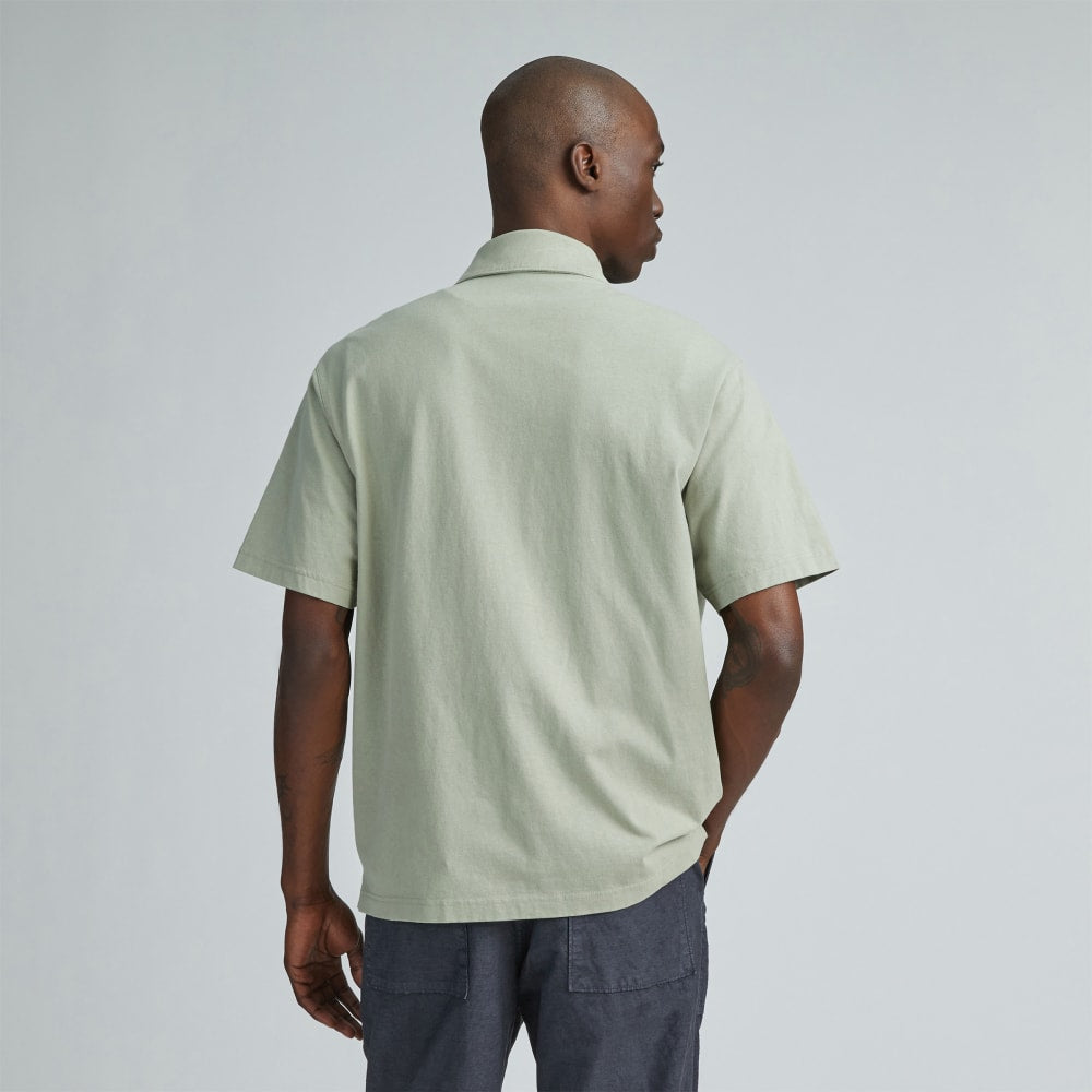 The Premium Weight Relaxed Polo | Seagrass