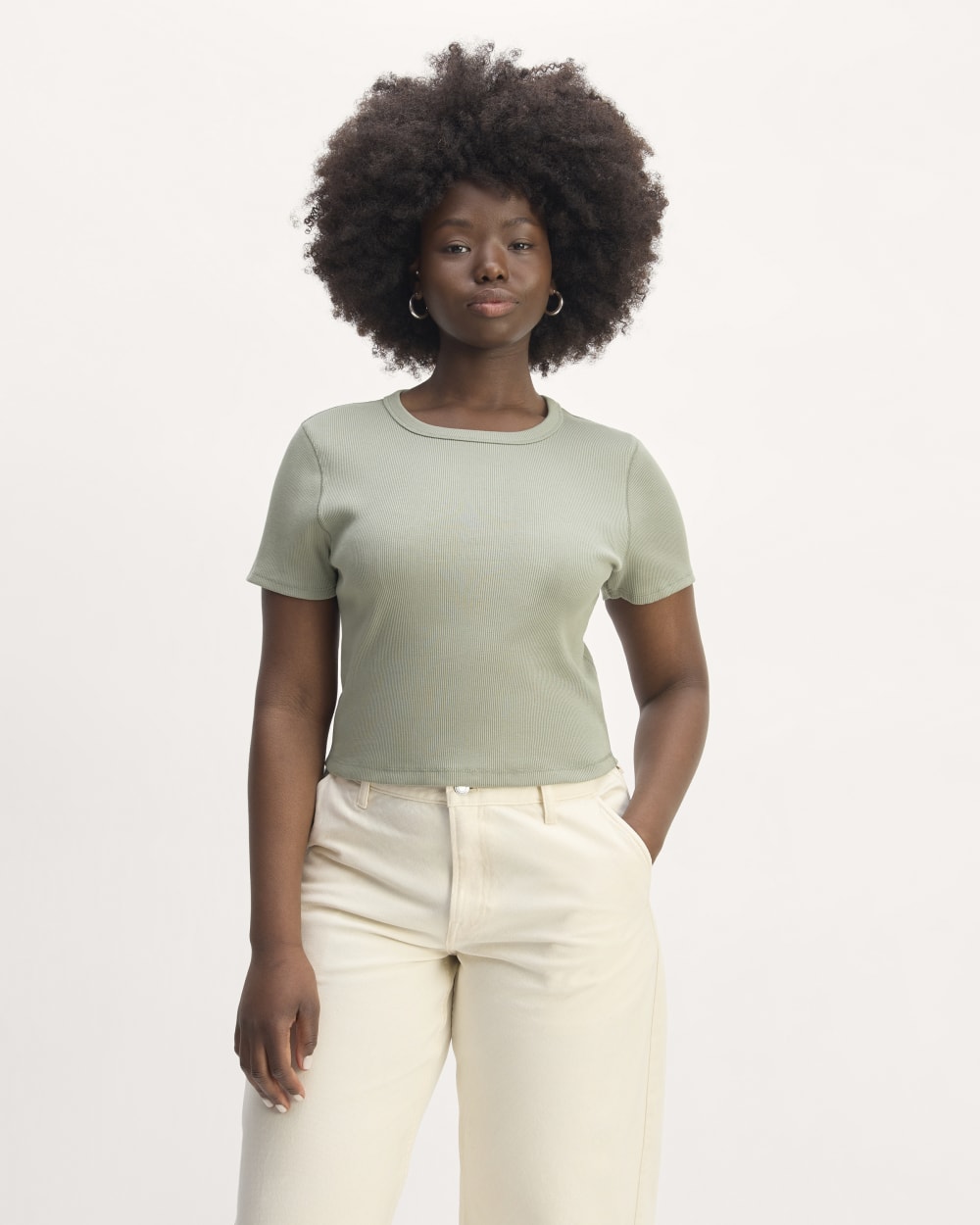 The ’90s Rib Tee | Sage Green