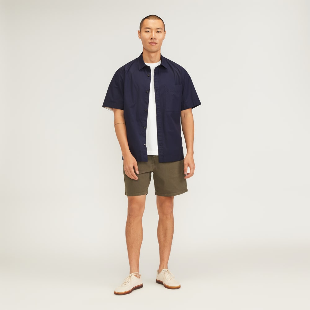 The Poplin Short-Sleeve Shirt | Deep Navy