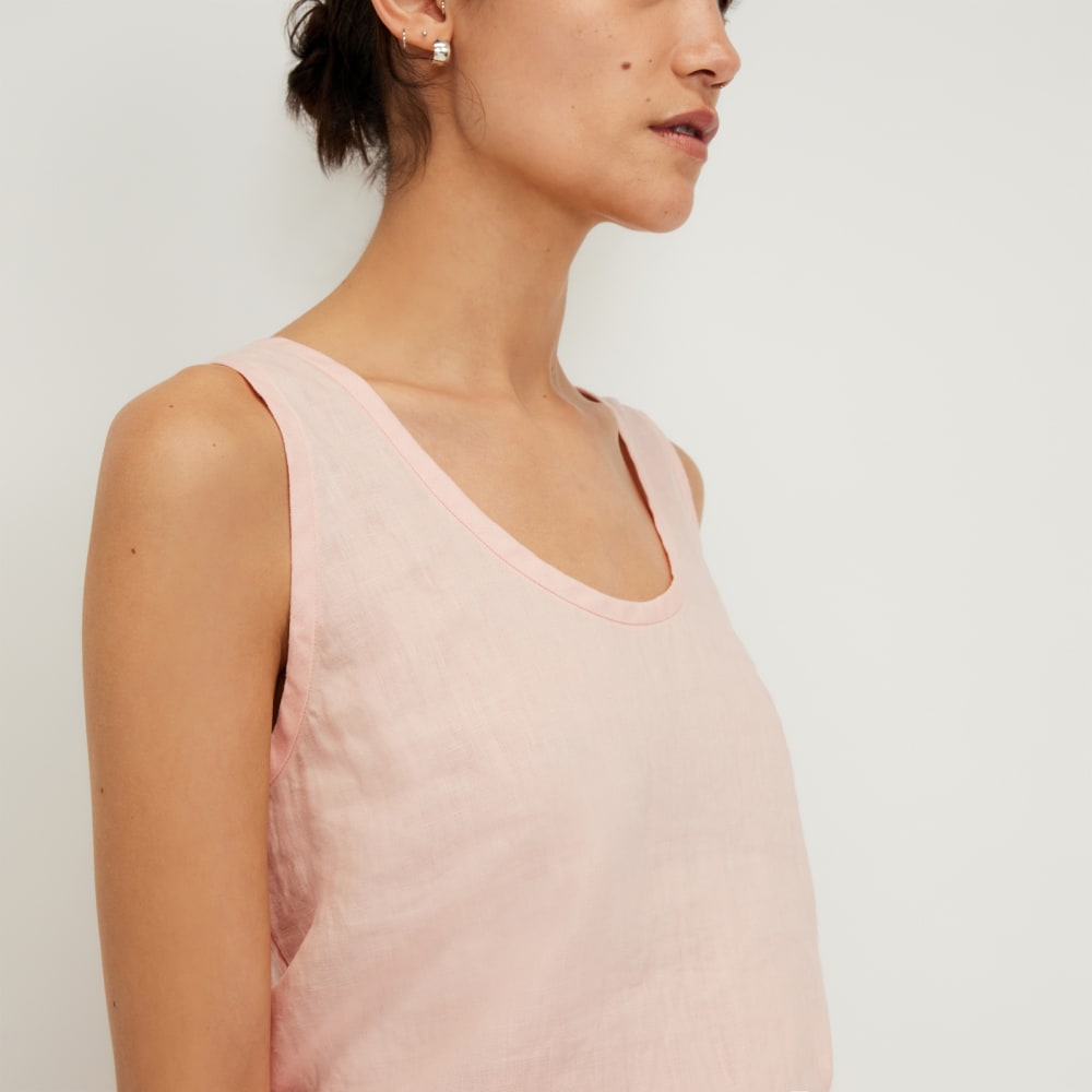 The Scoop Tank in Linen | Petal Pink