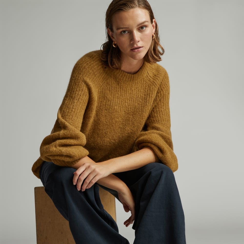 The SuperFuzz Alpaca Oversized Crew | Dijon