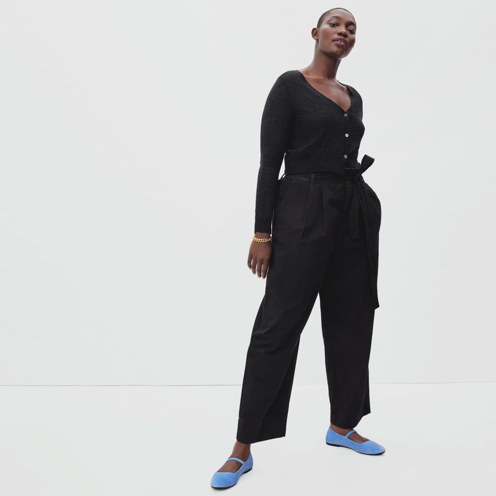 The Featherweight Alpaca Cardigan | Heathered Black