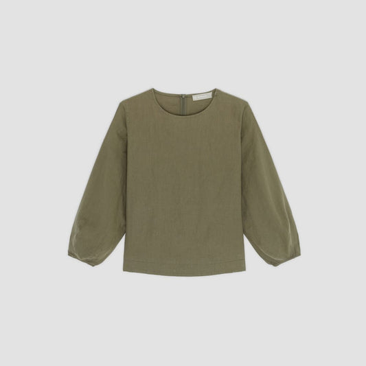 The Linen Long-Sleeve Top | Kalamata