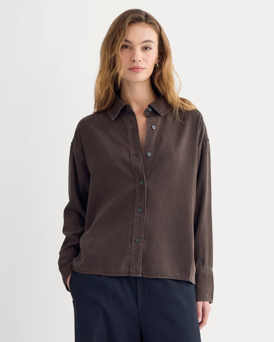 Boxy Shirt in Buttersoft | Coffee Bean
