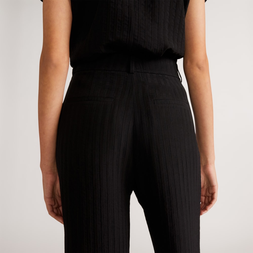 The City Stripe Way-High® Drape Pant | Black