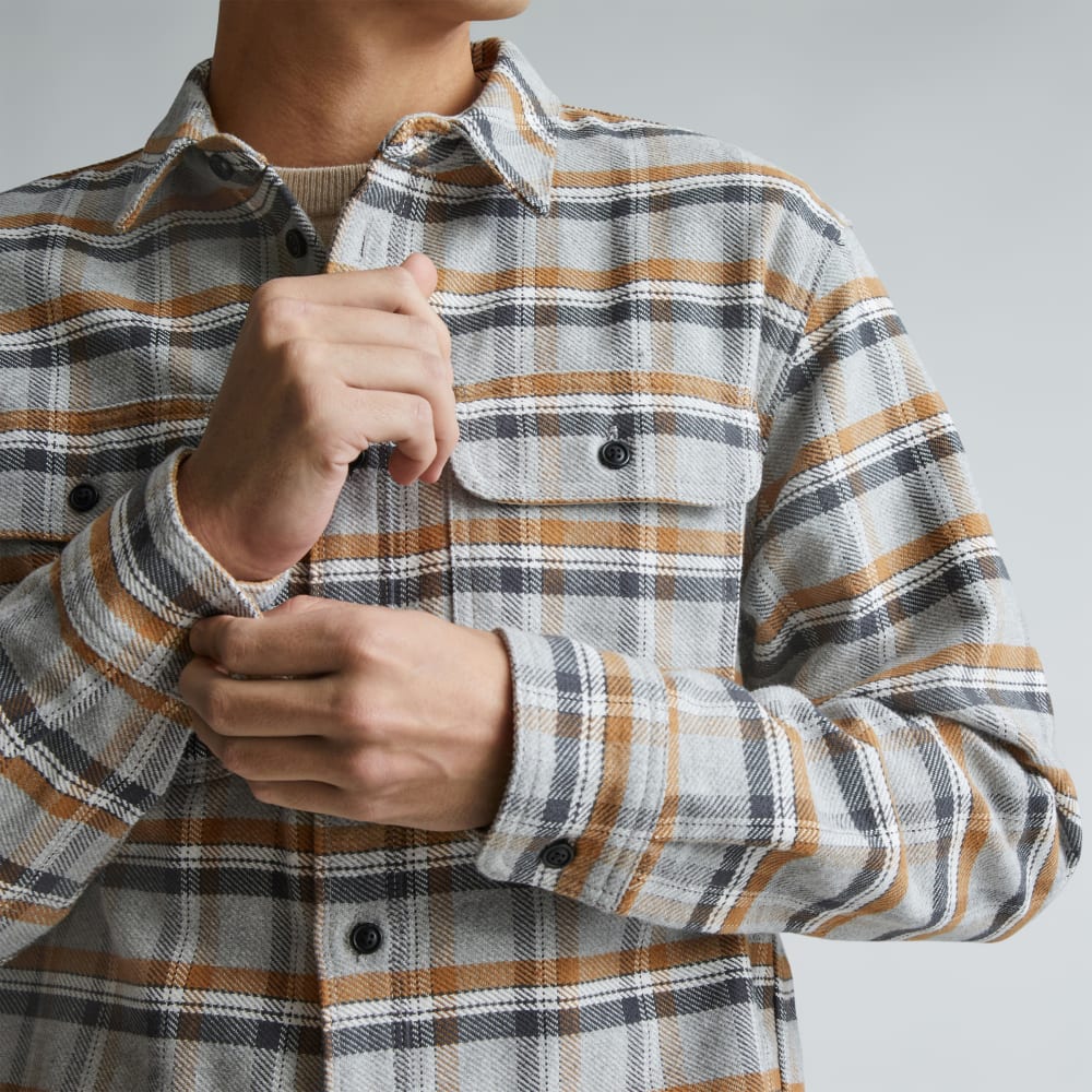 The Heavyweight Overshirt | Uniform | Tobacco Brown / Heather Grey Plaid