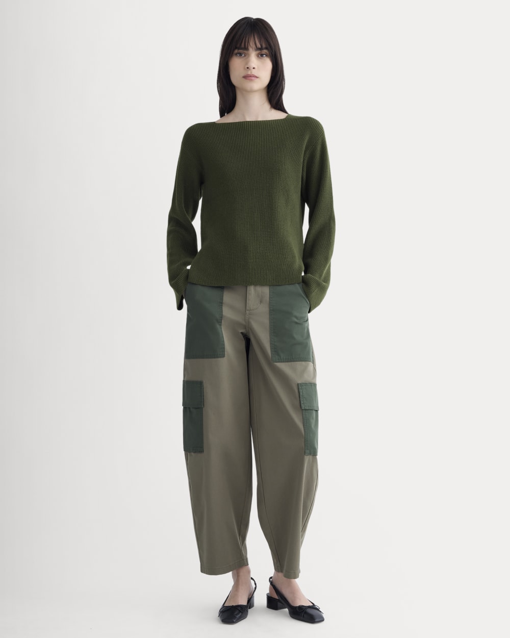 The Boatneck Top in Everyday Cotton | Dark Green