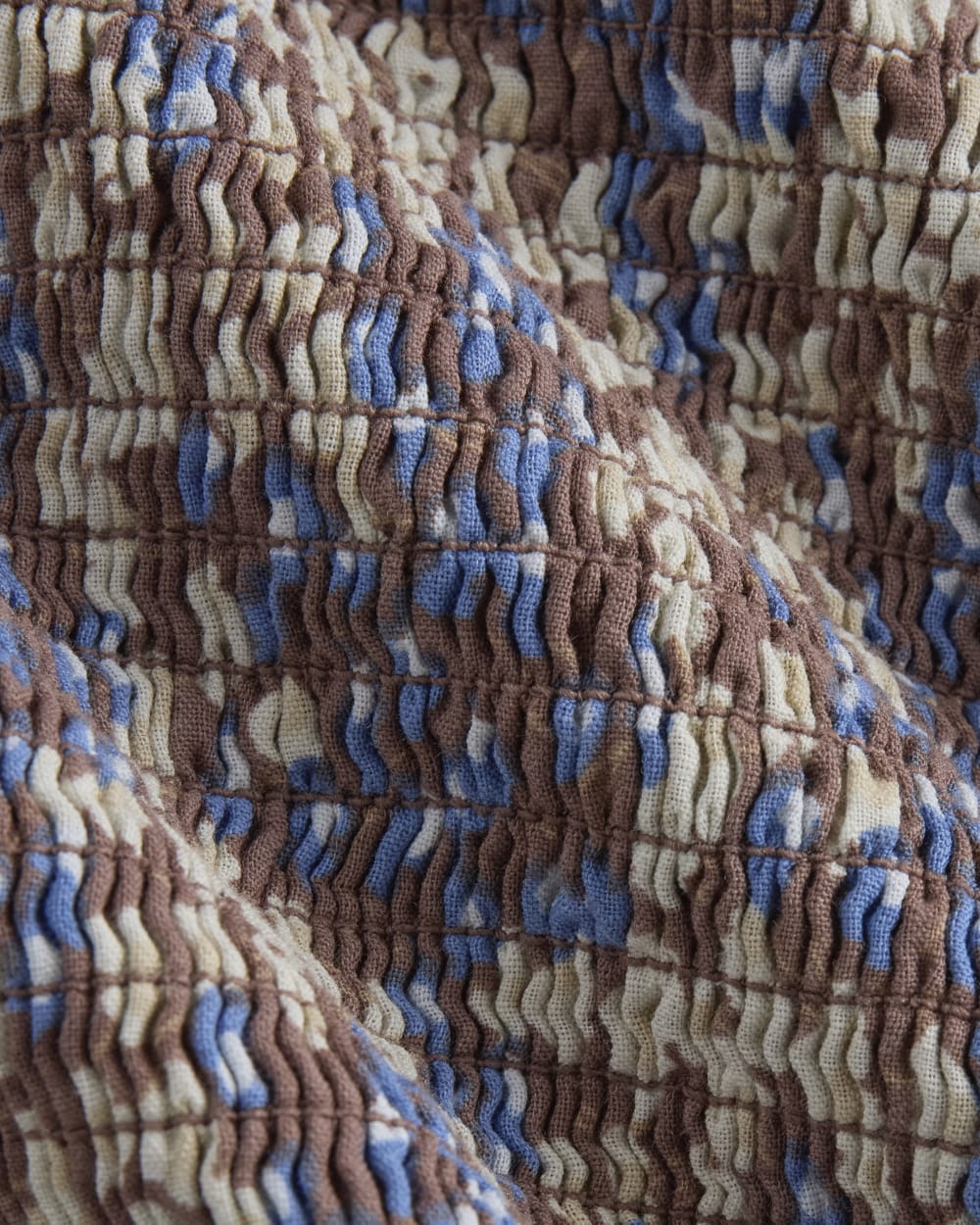 The Gauze Smocked Top | Mocha Floral