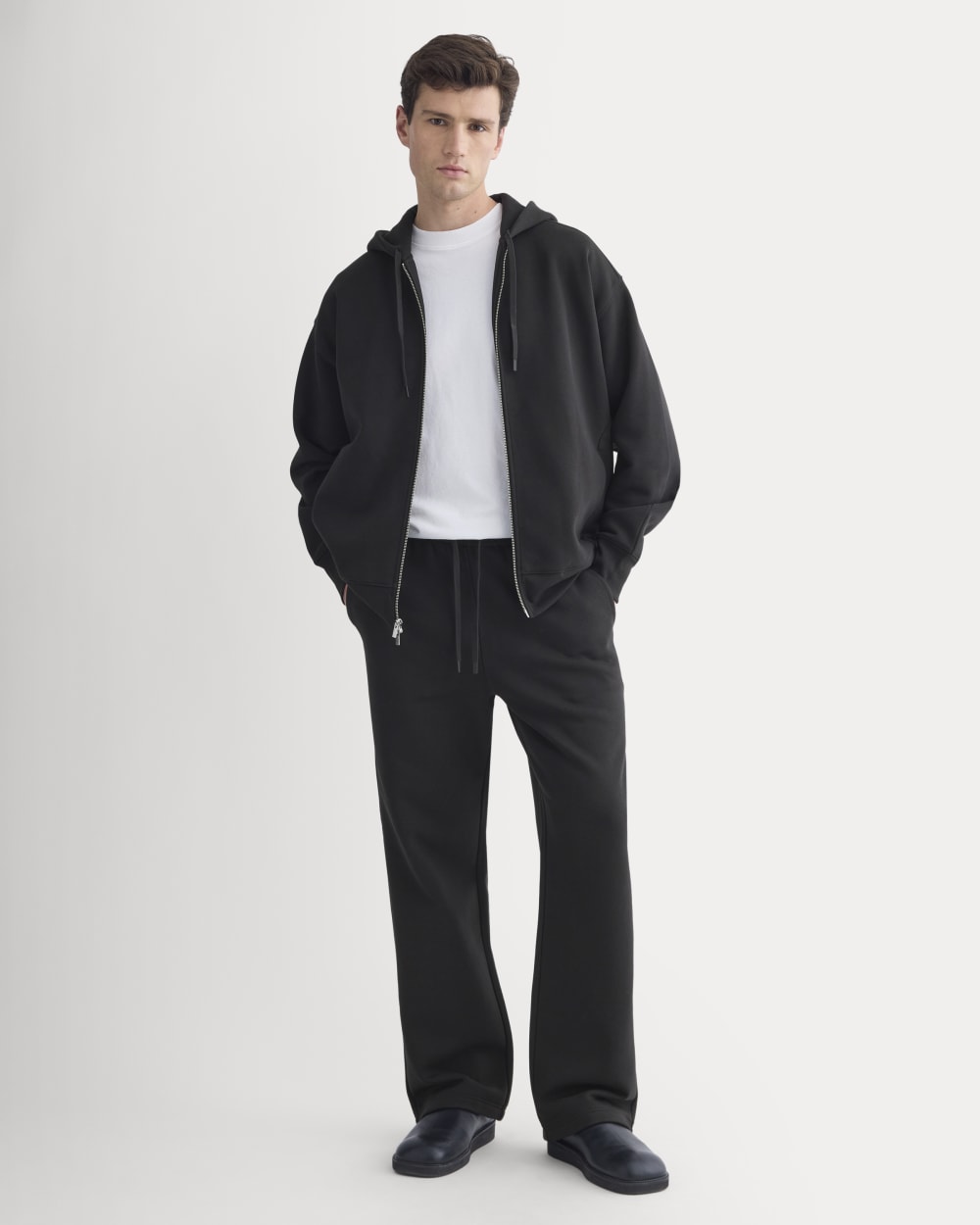 Luxe Fleece Full-Zip Hoodie | Black