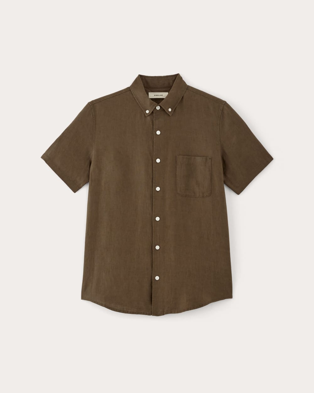 The Classic Short-Sleeve Shirt in Linen | Cocoa