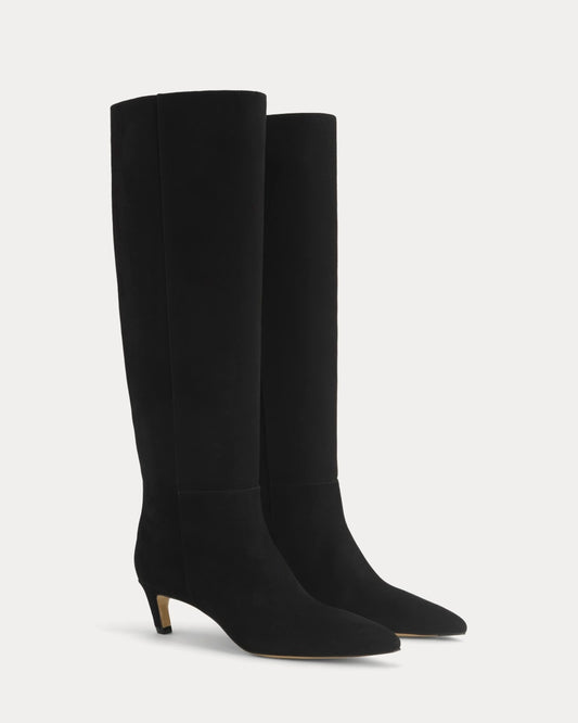 Studio Knee-High Boot | Black Suede