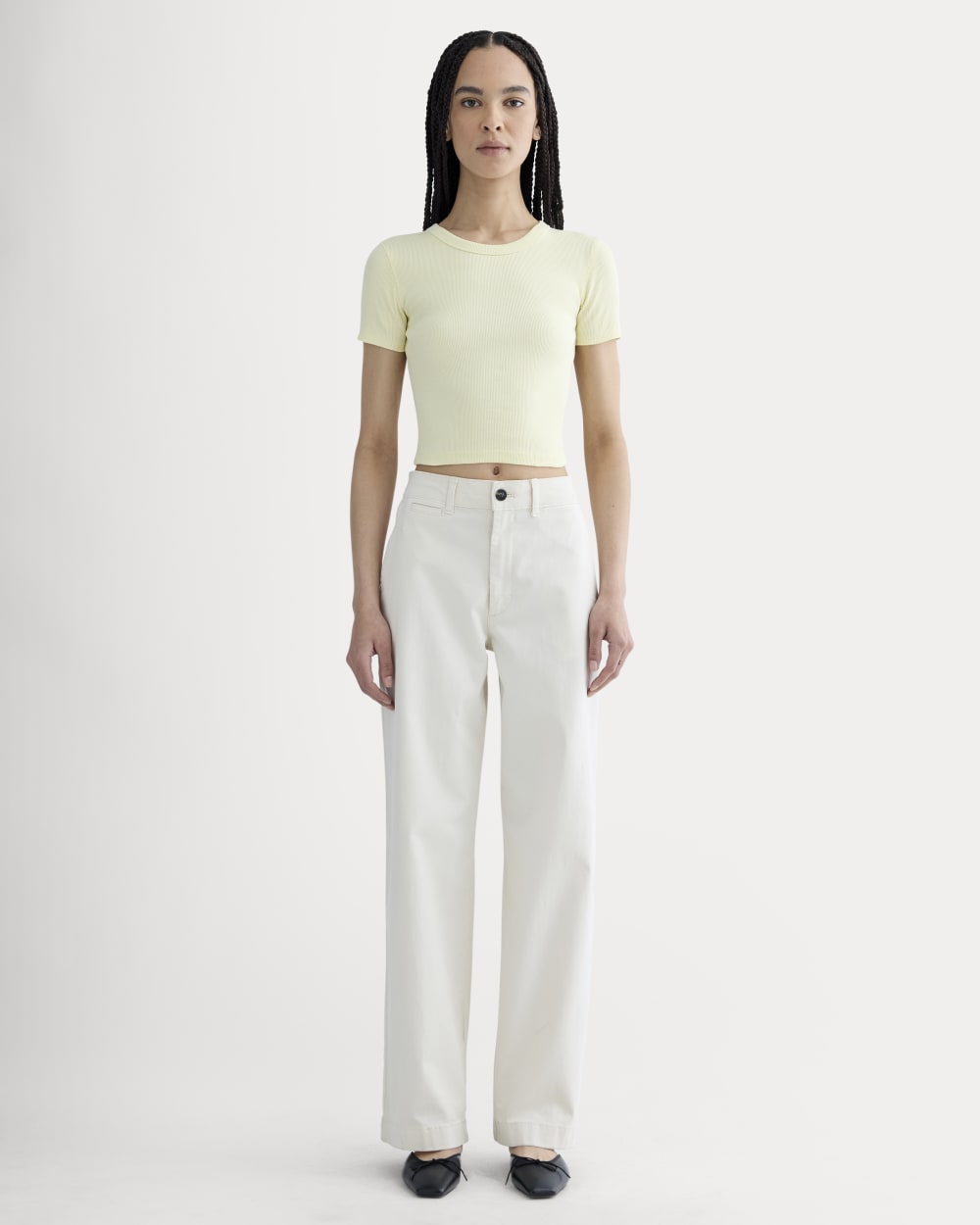 The ’90s Rib Tee | Light Yellow