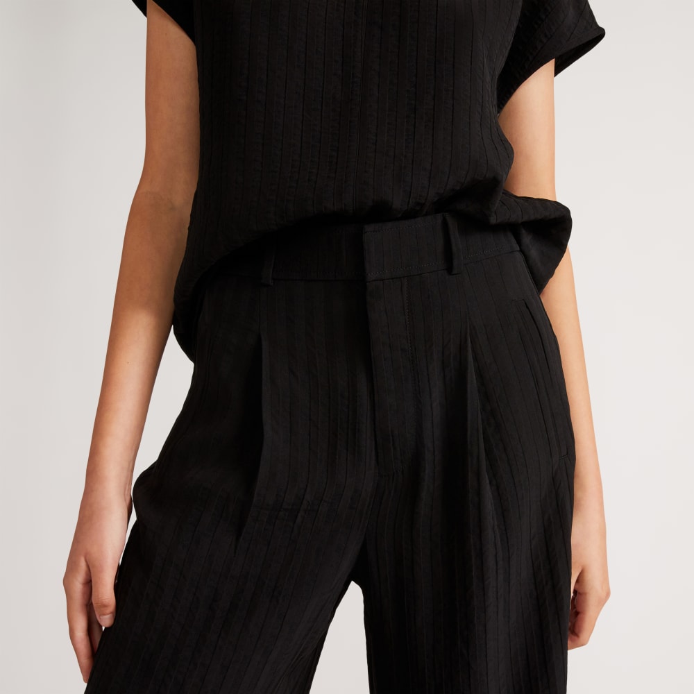 The City Stripe Way-High® Drape Pant | Black