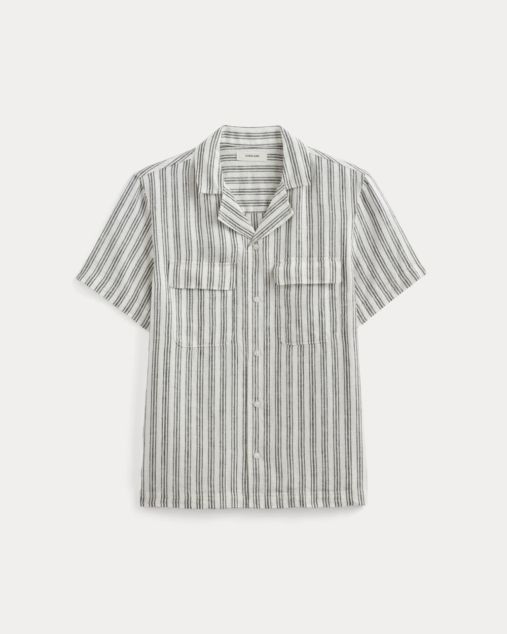 The Resort Shirt in Linen | Bone / Black