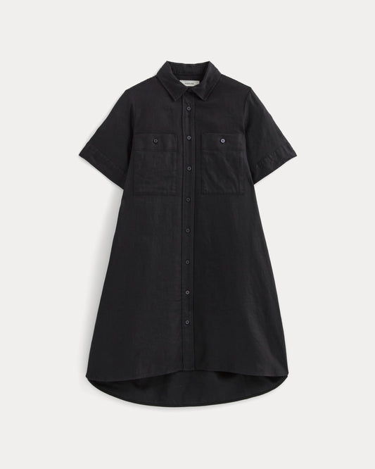 The Daytripper Dress in Linen | Black
