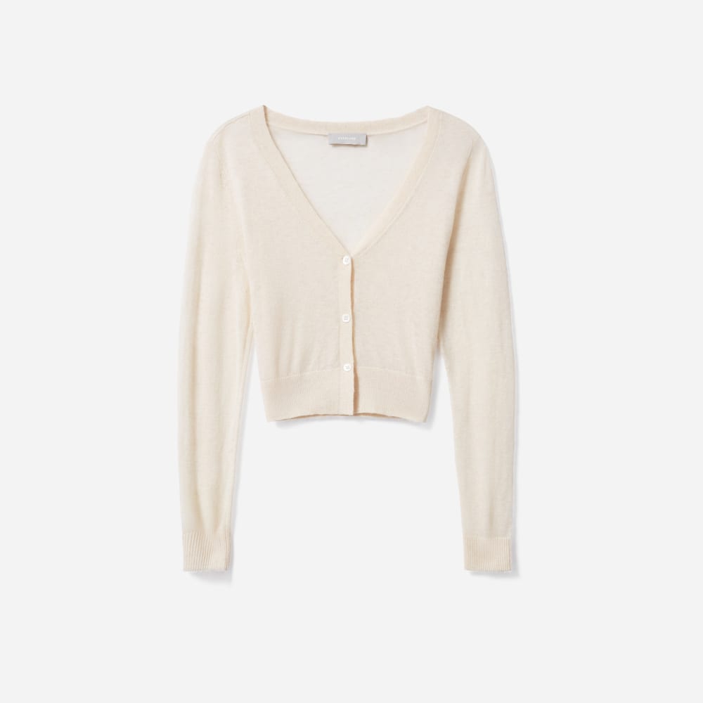 The Featherweight Alpaca Cardigan | Heathered Bone