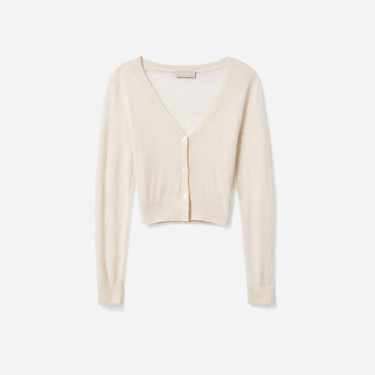 The Featherweight Alpaca Cardigan | Heathered Bone