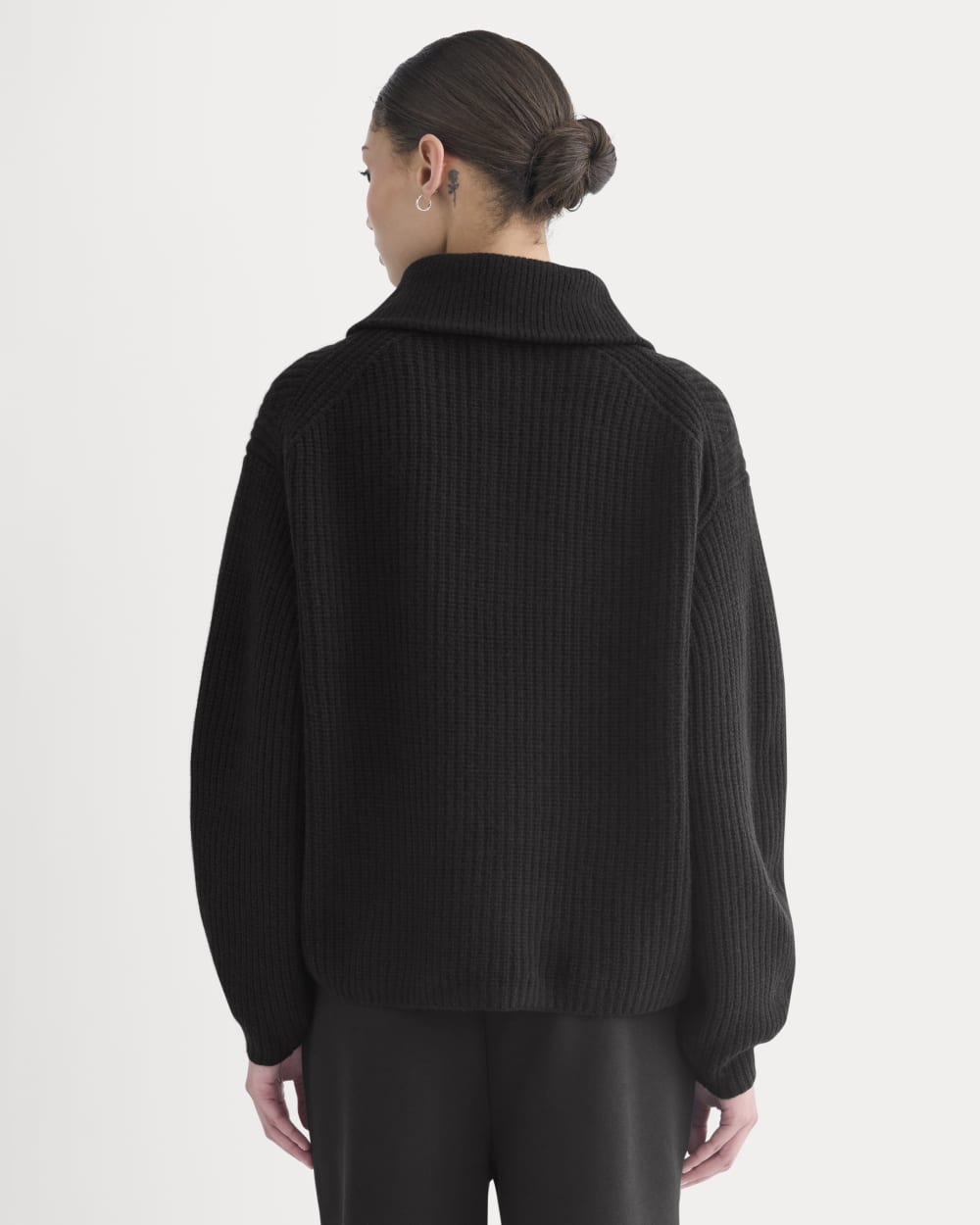 The Half-Zip Sweater in Luxe Merino | Black